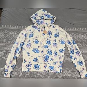 Rag & Bone City Floral Print Organic Cotton Hoodie Size XXS